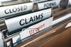 A file labelled claims